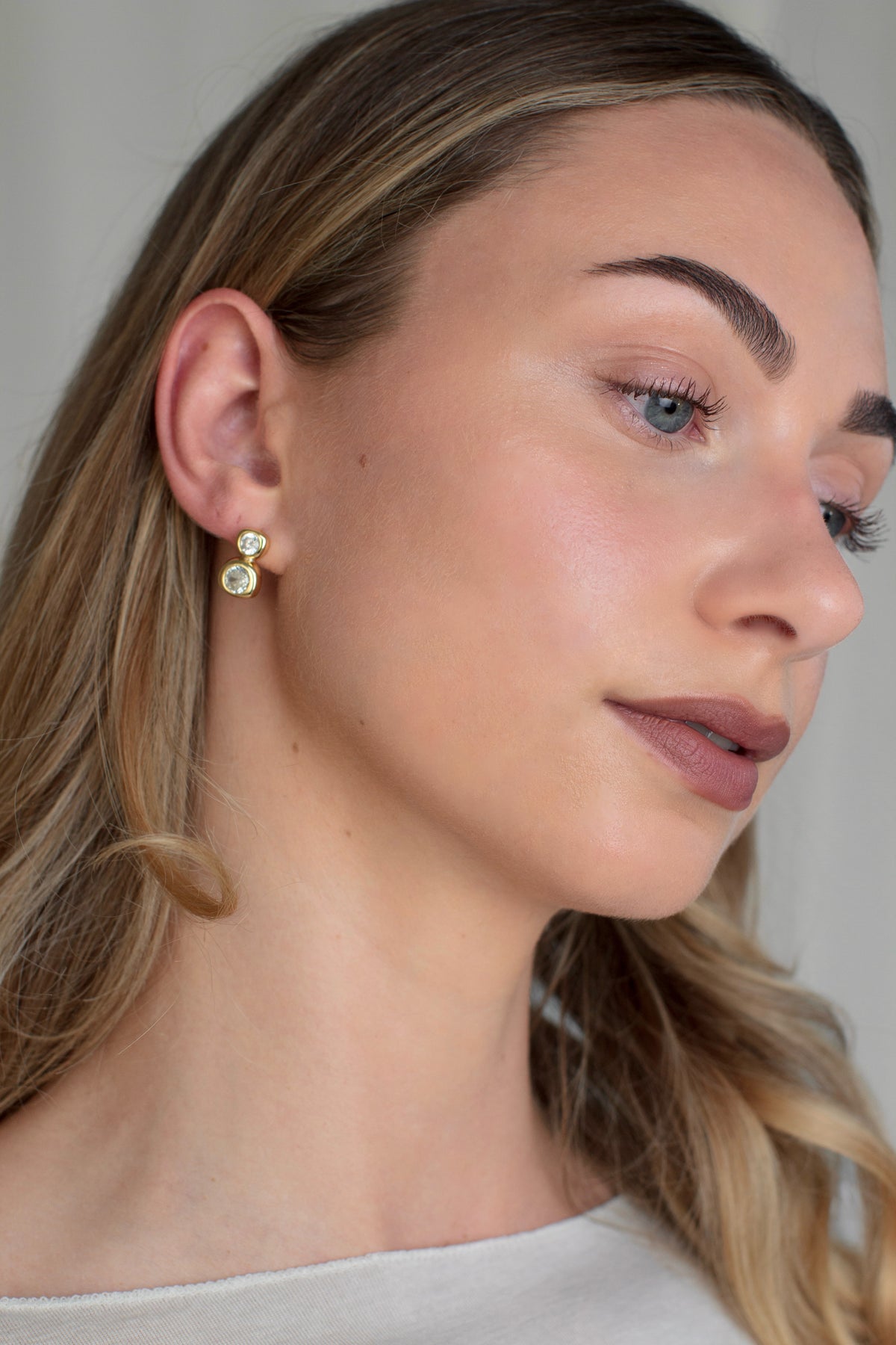 Double Bezel Earrings