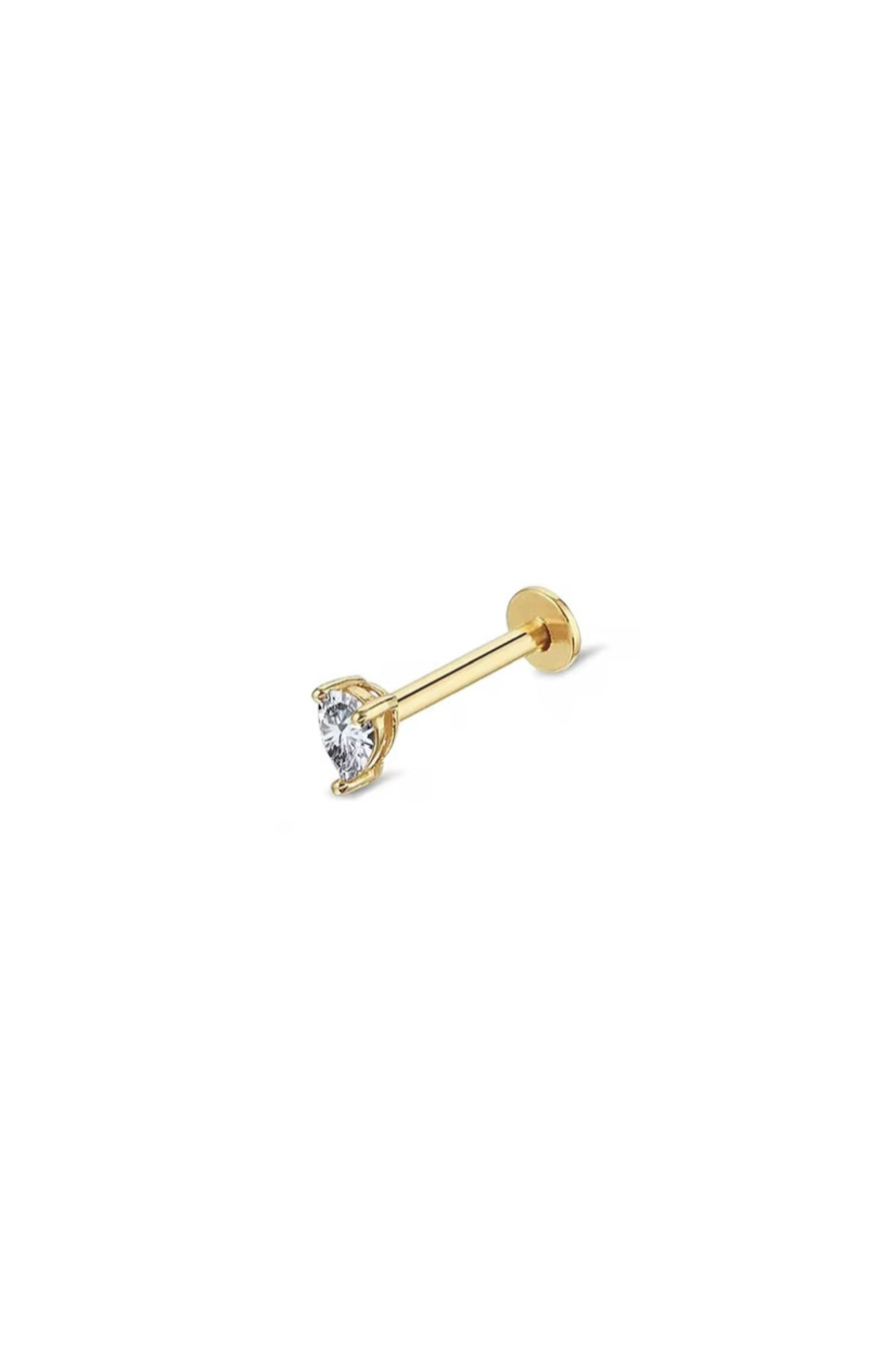 Pear Cut Flatback Stud