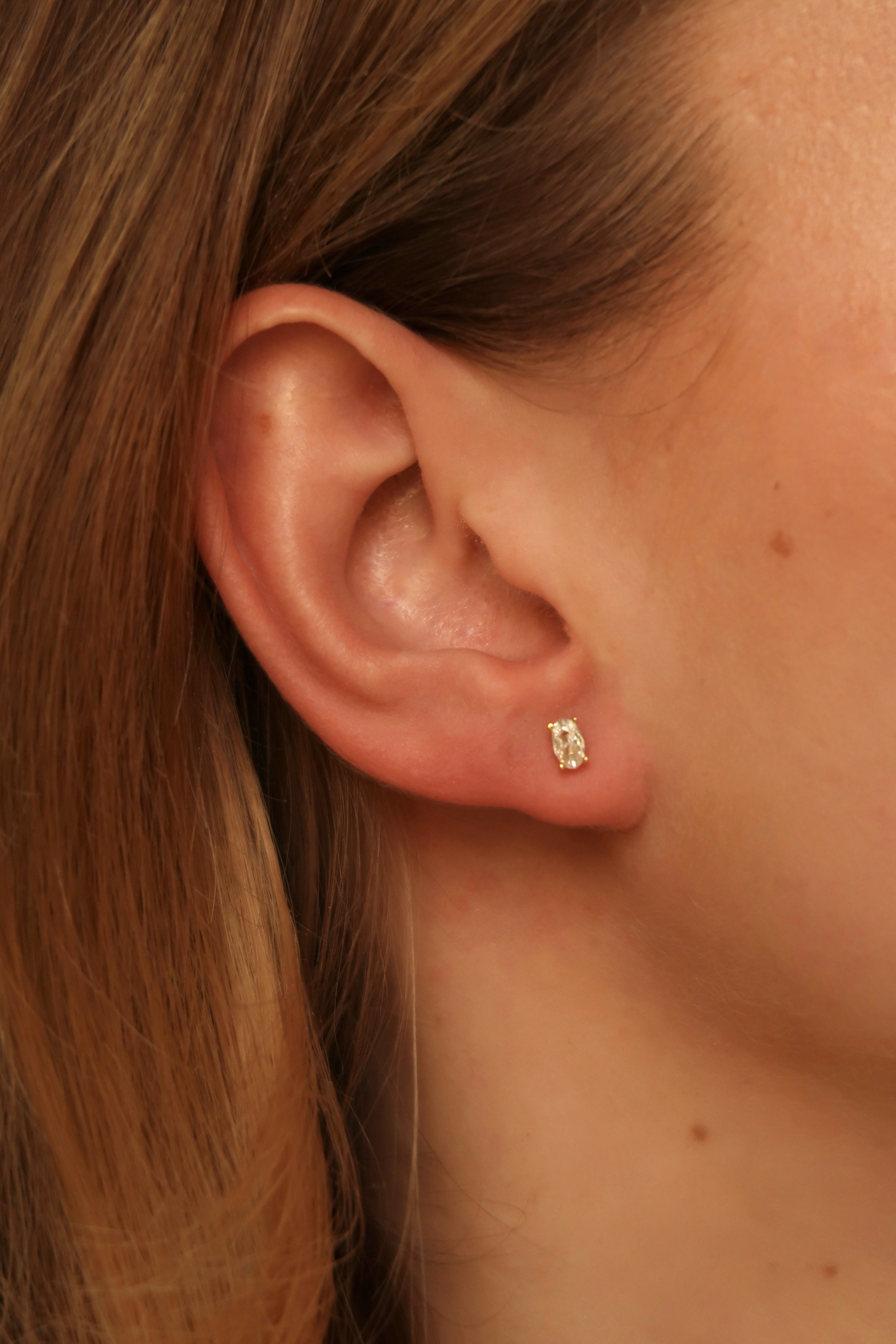 Oval Flatback Stud