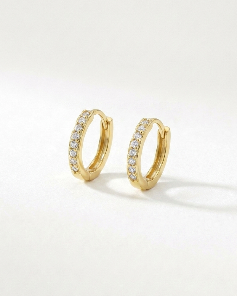 Zirconia Small Hoop Earrings