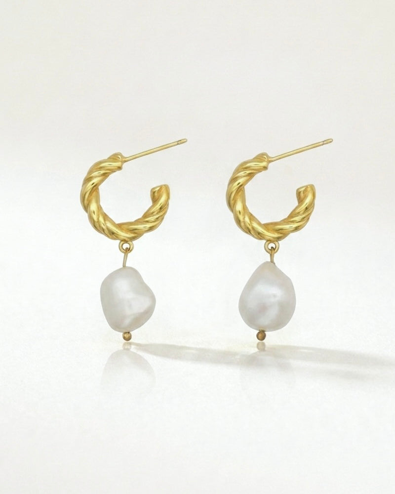 Ocean Pearl Drop Earrings
