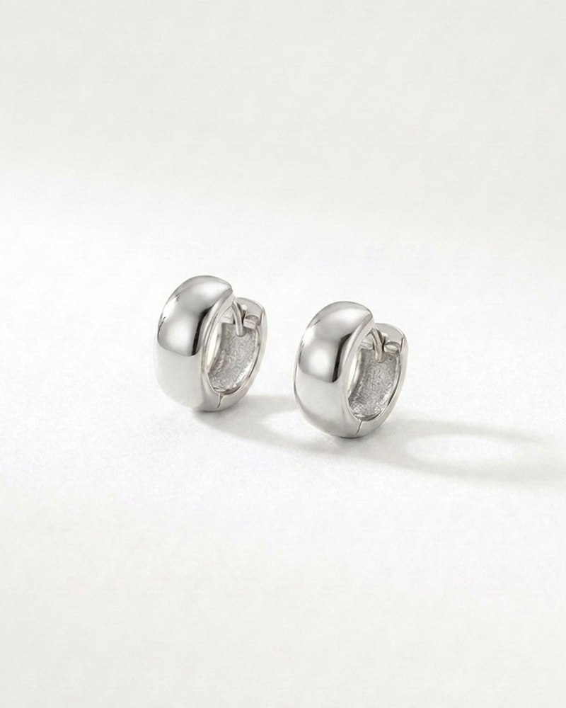 Wide Small Hoop Earrings