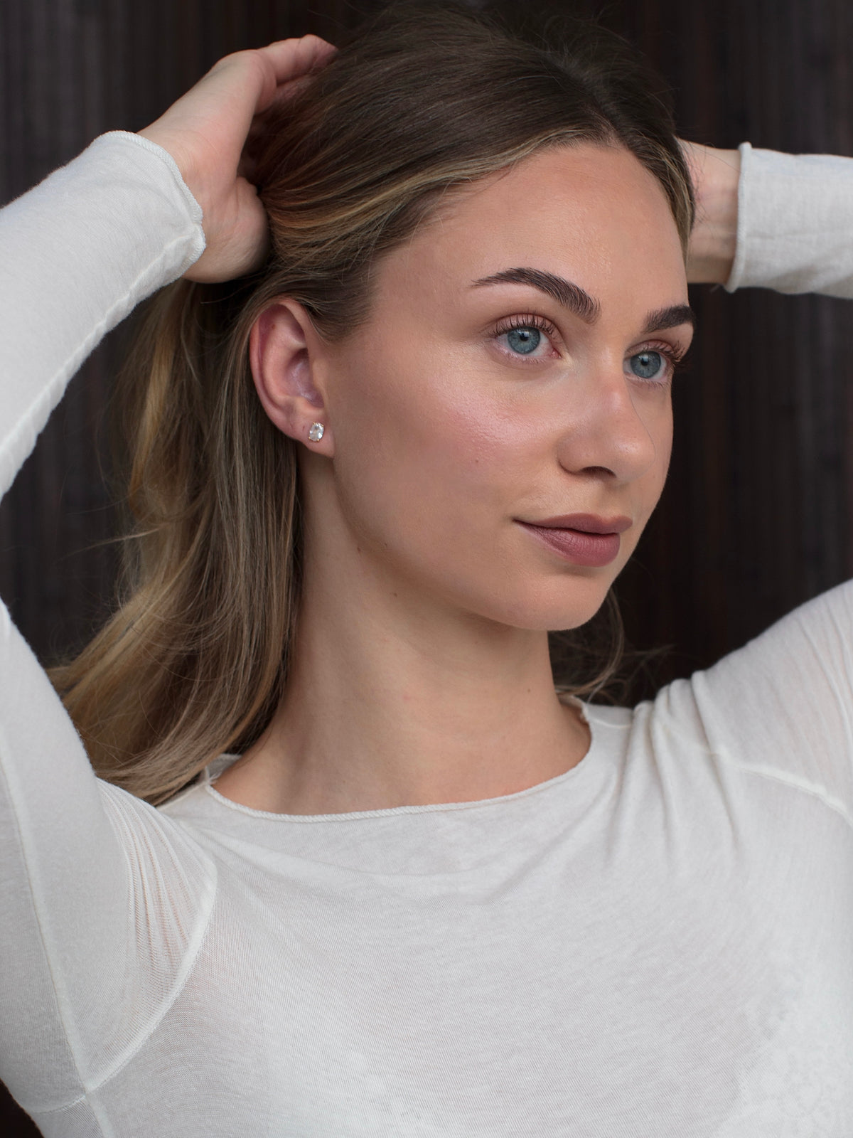 Oval Stud Earrings
