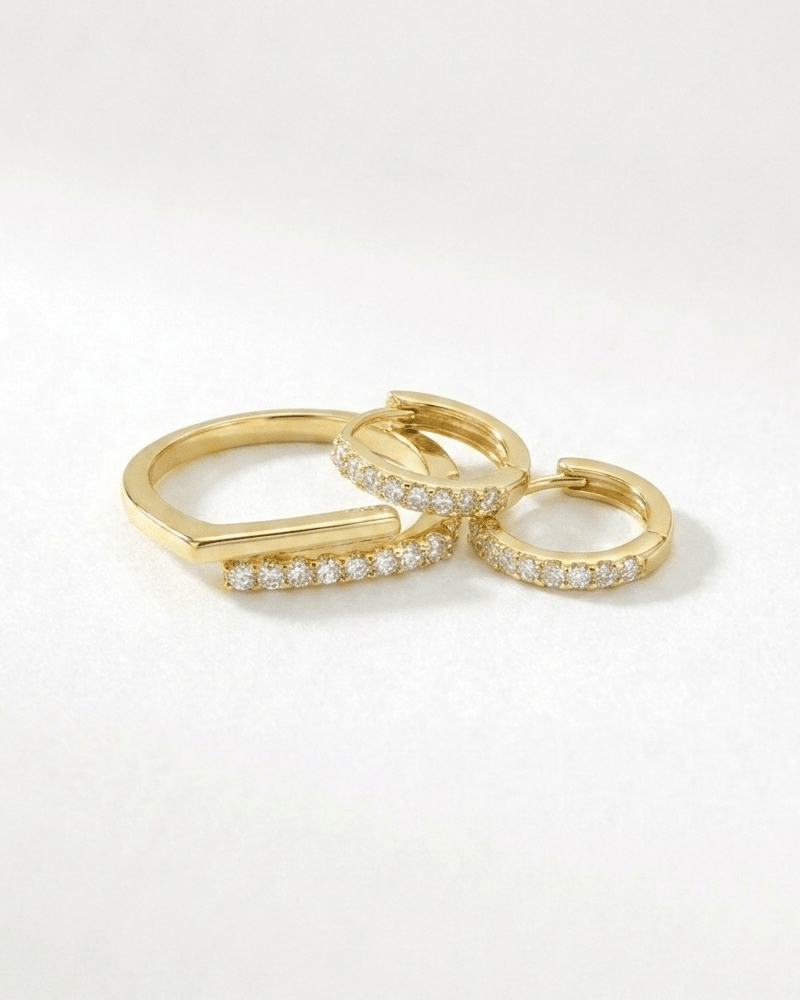 Zirconia Earrings & Ring Set - WSOPHIA