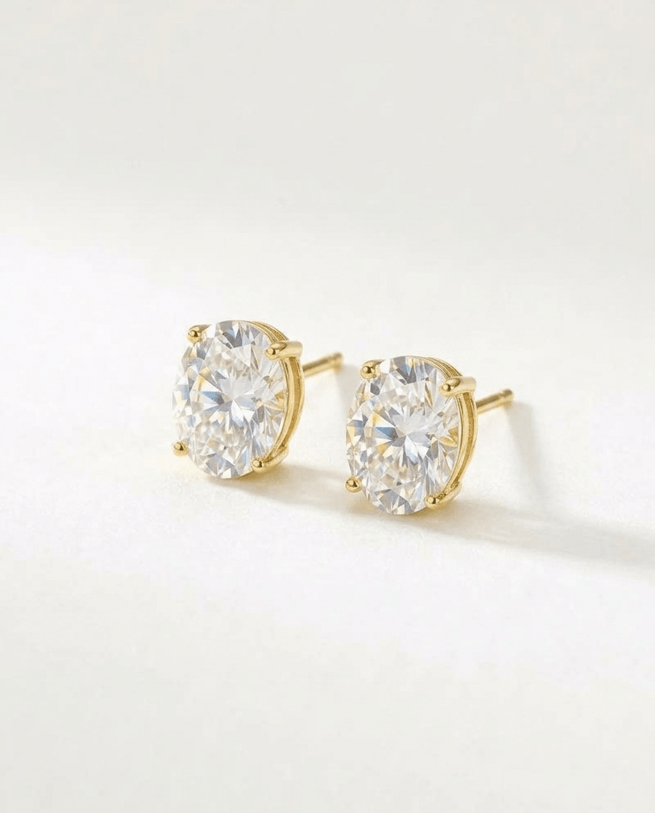 Oval Stud Earrings - WSOPHIA