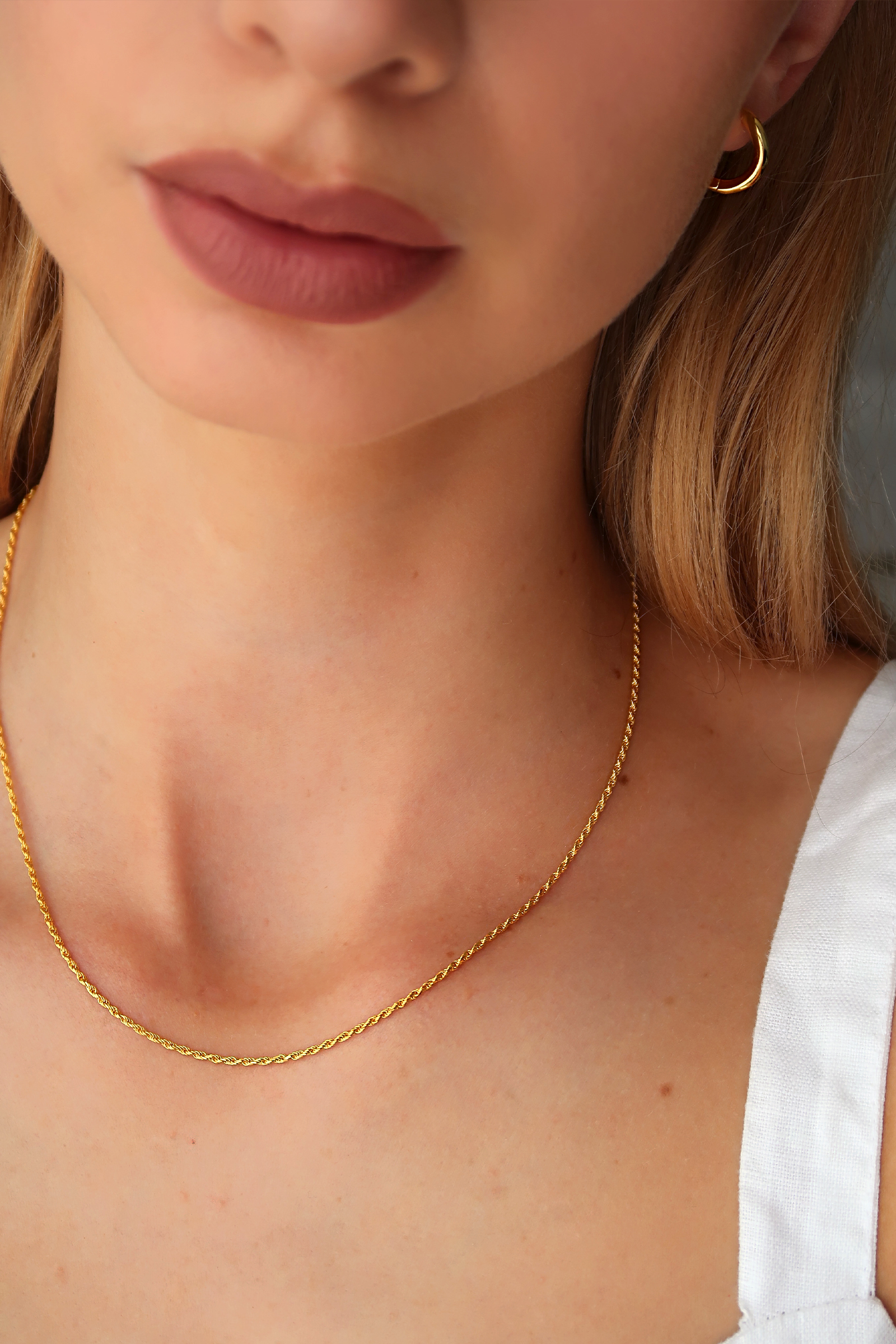 Twisted Chain Necklace & Bracelet Set