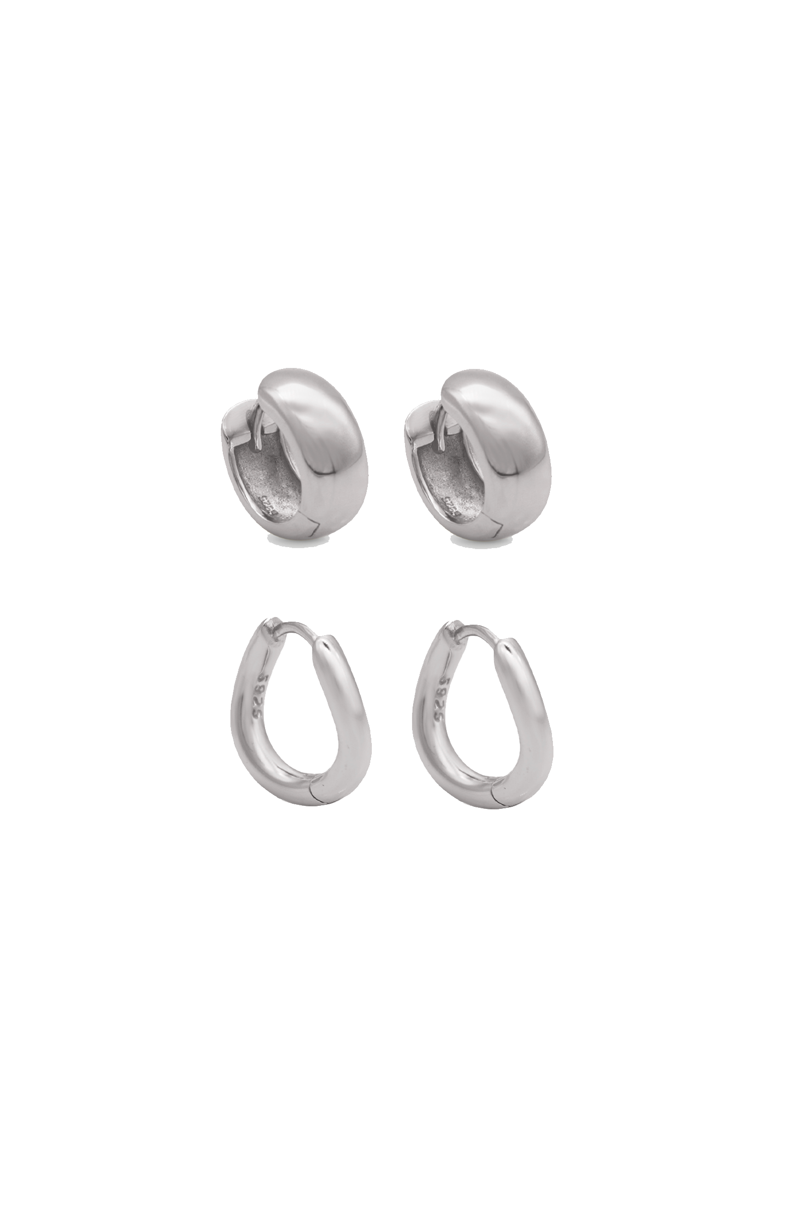 Wide & Twisted Small Hoop Earrings Set