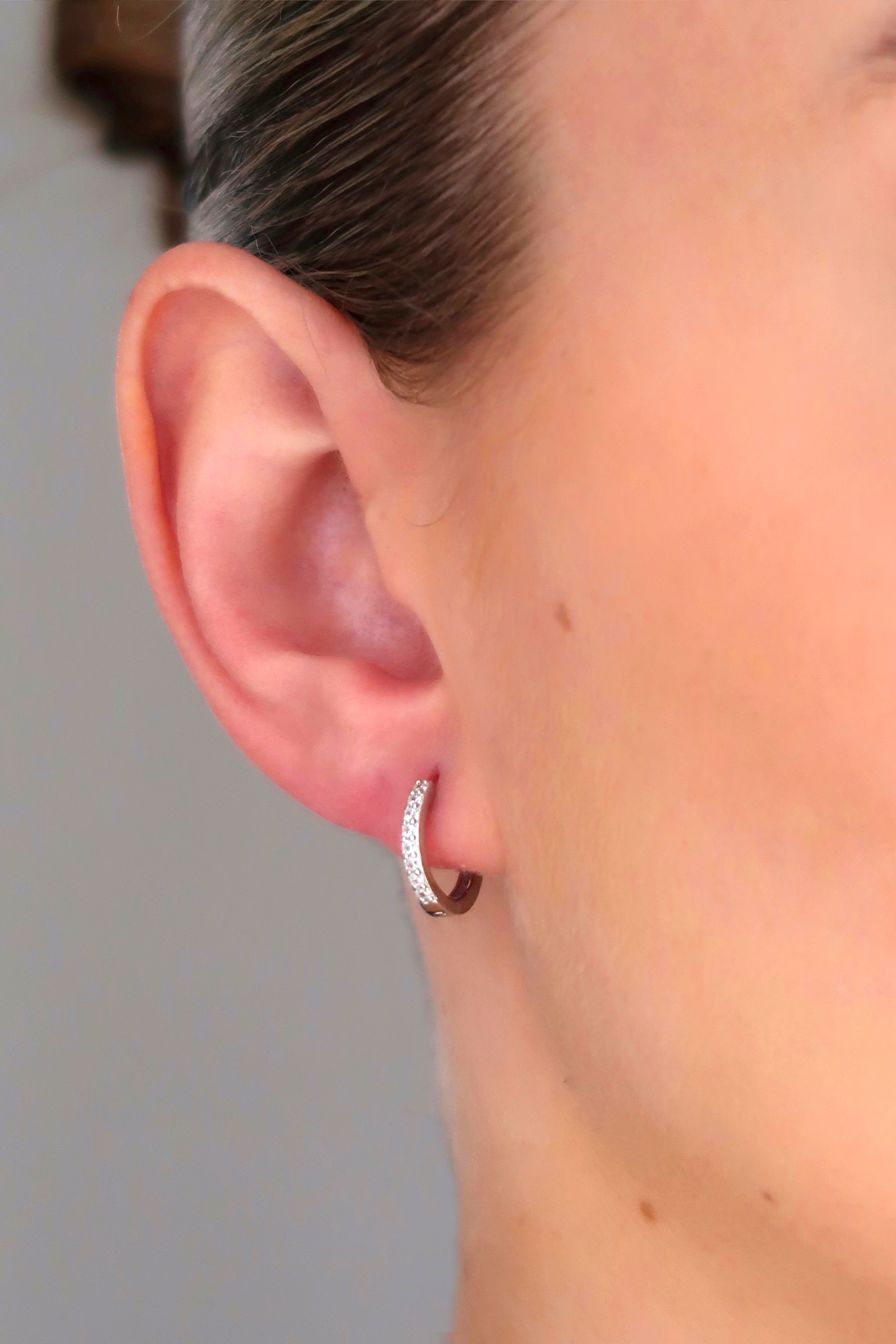 Zirconia Small Hoop Earrings