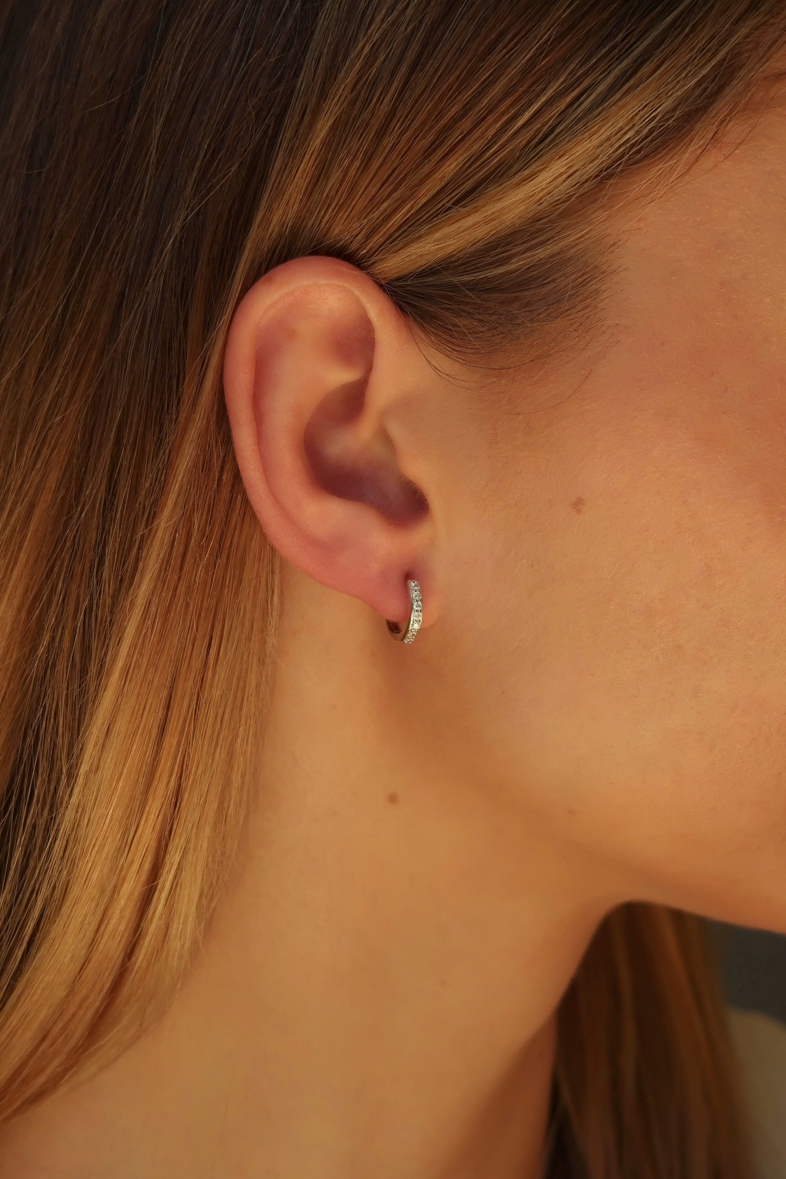 Zirconia Small Hoop Earrings