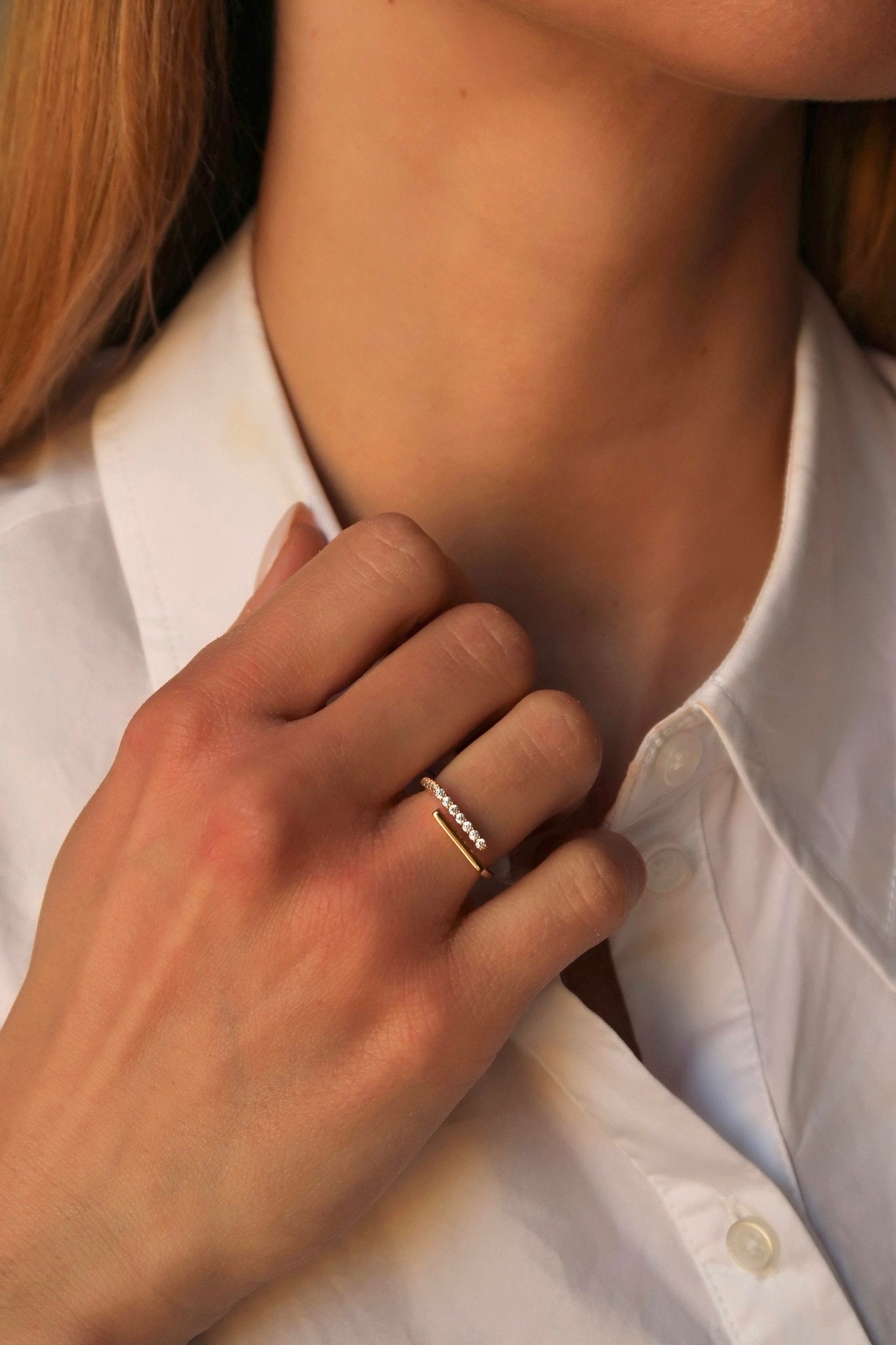 Square Zirconia Ring - WSOPHIA