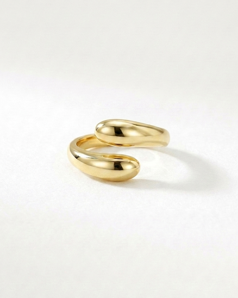 Sculptural Droplet Ring