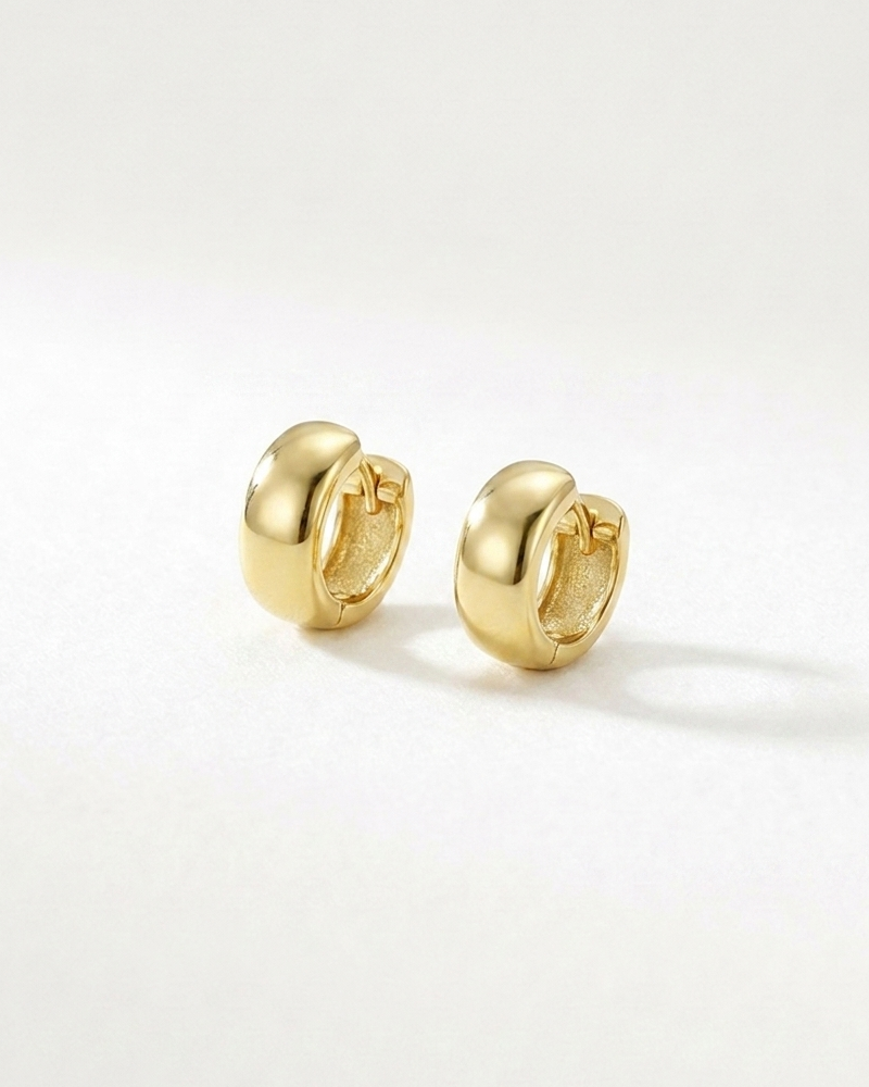 Wide Small Hoop Earrings