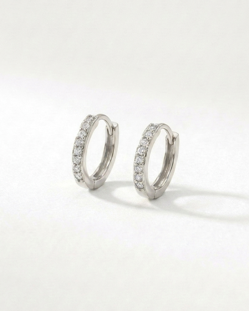 Zirconia Small Hoop Earrings