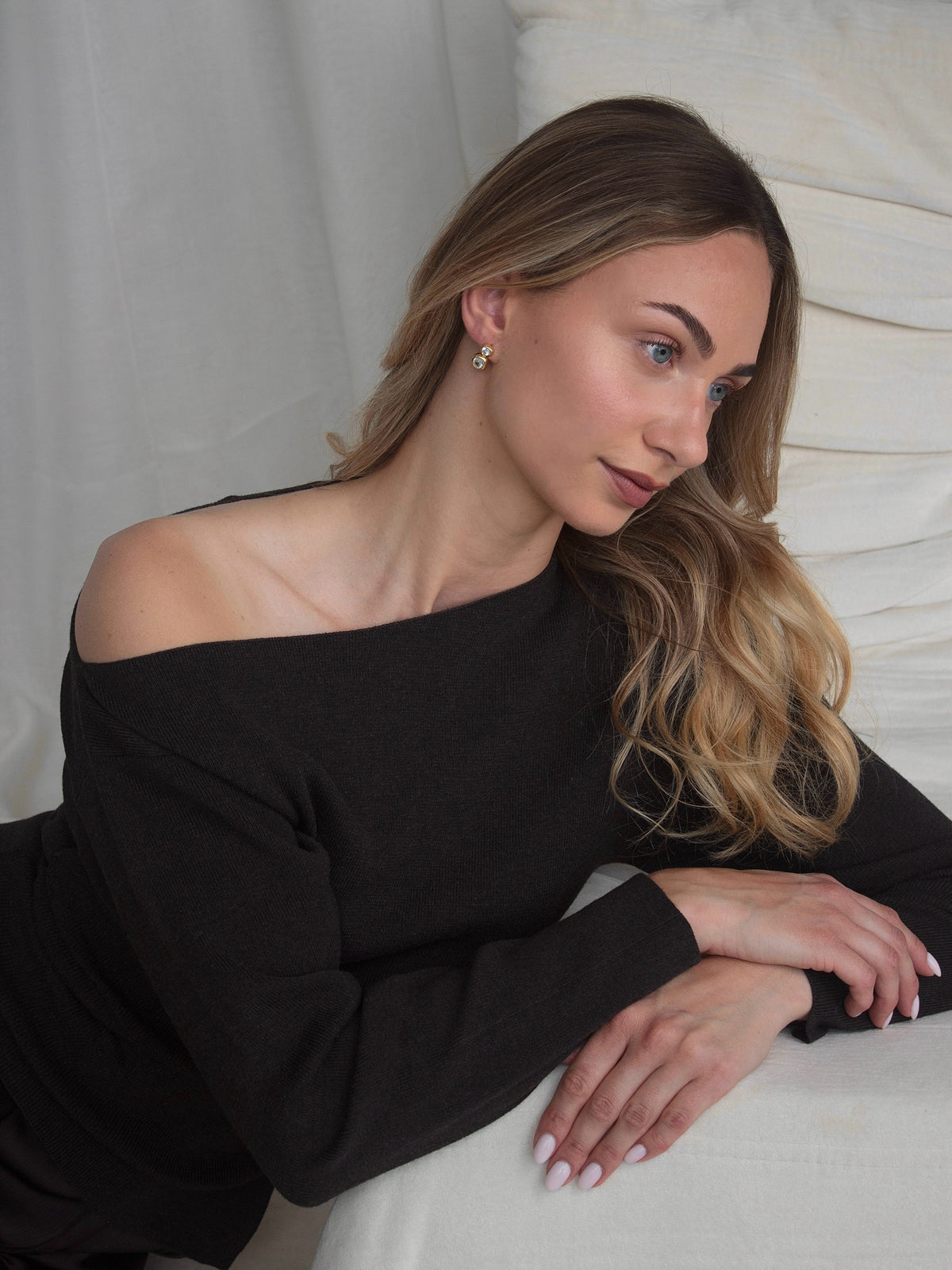 Double Bezel Earrings