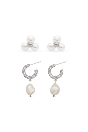 Pearl Earrings Set
