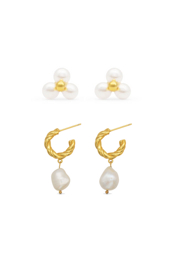 Pearl Earrings Set