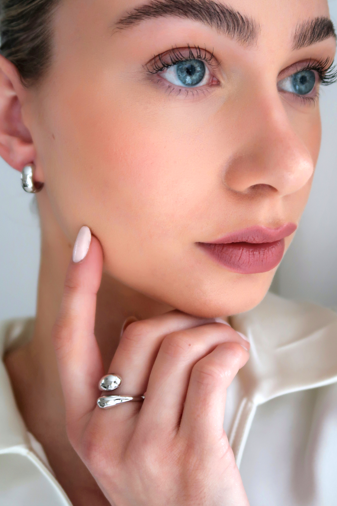 Sculptural Droplet Ring