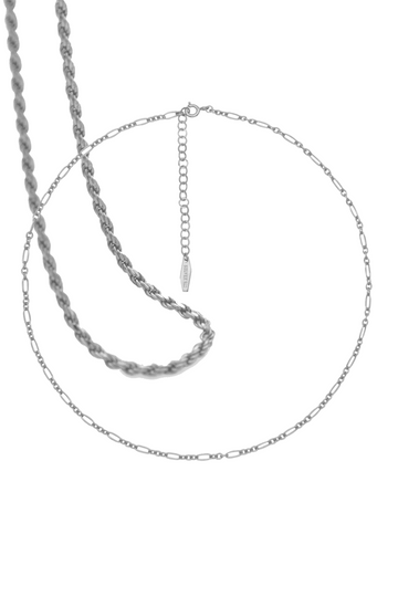 Figaro Chain Necklace & Twisted Chain Necklace Set