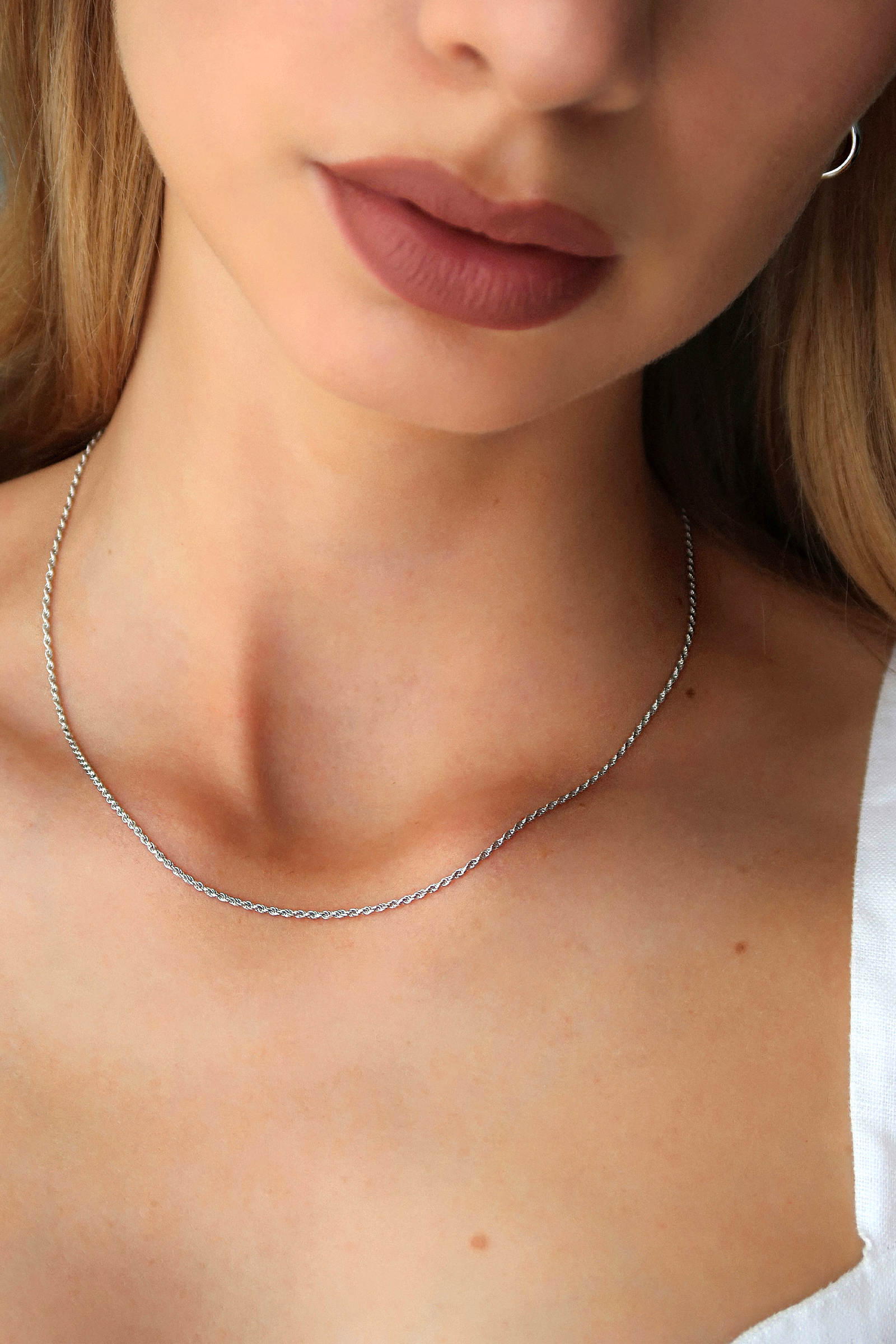Flat Snake Necklace & Twisted Chain Necklace Set