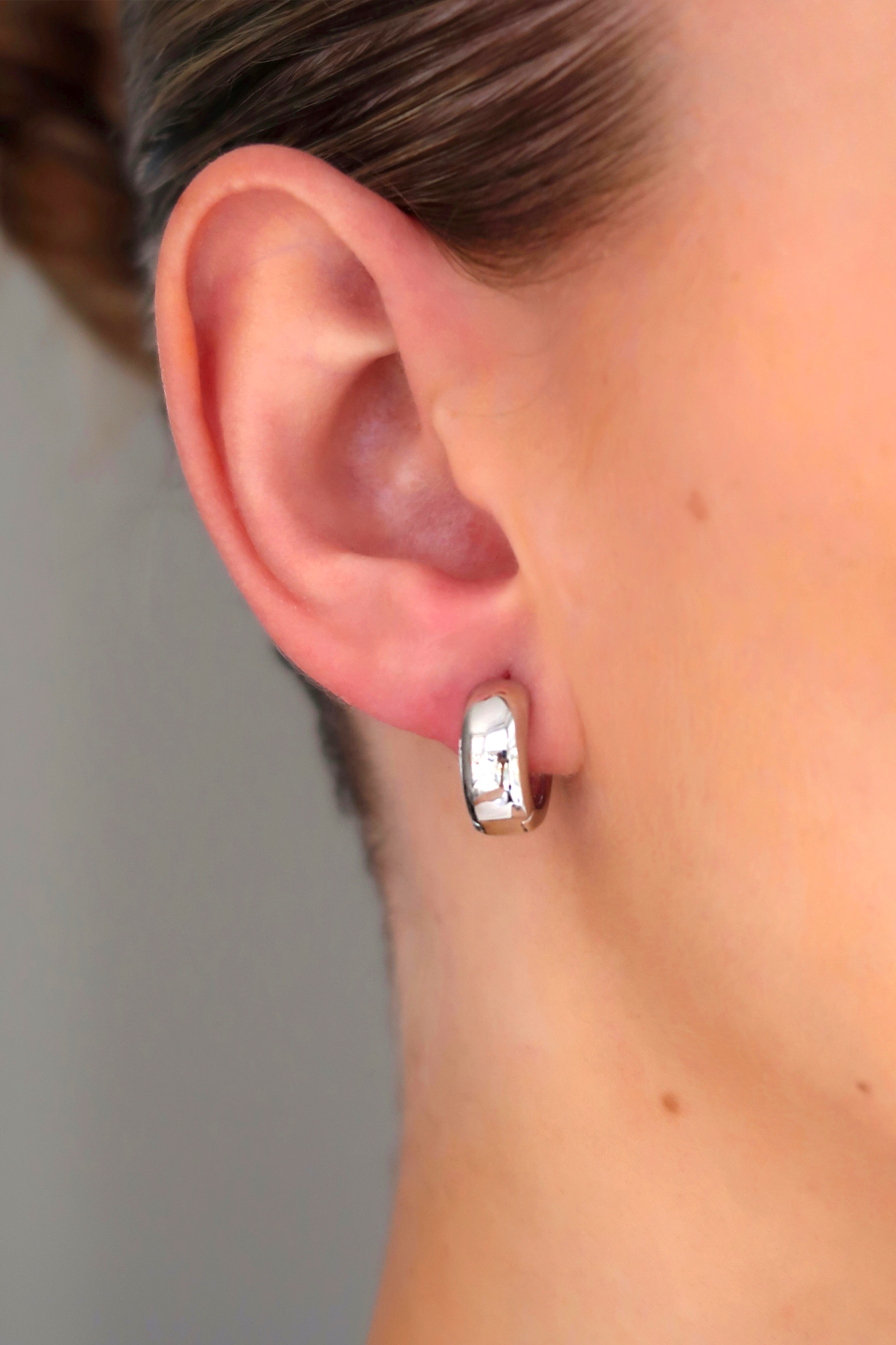 Wide Small Hoop Earrings