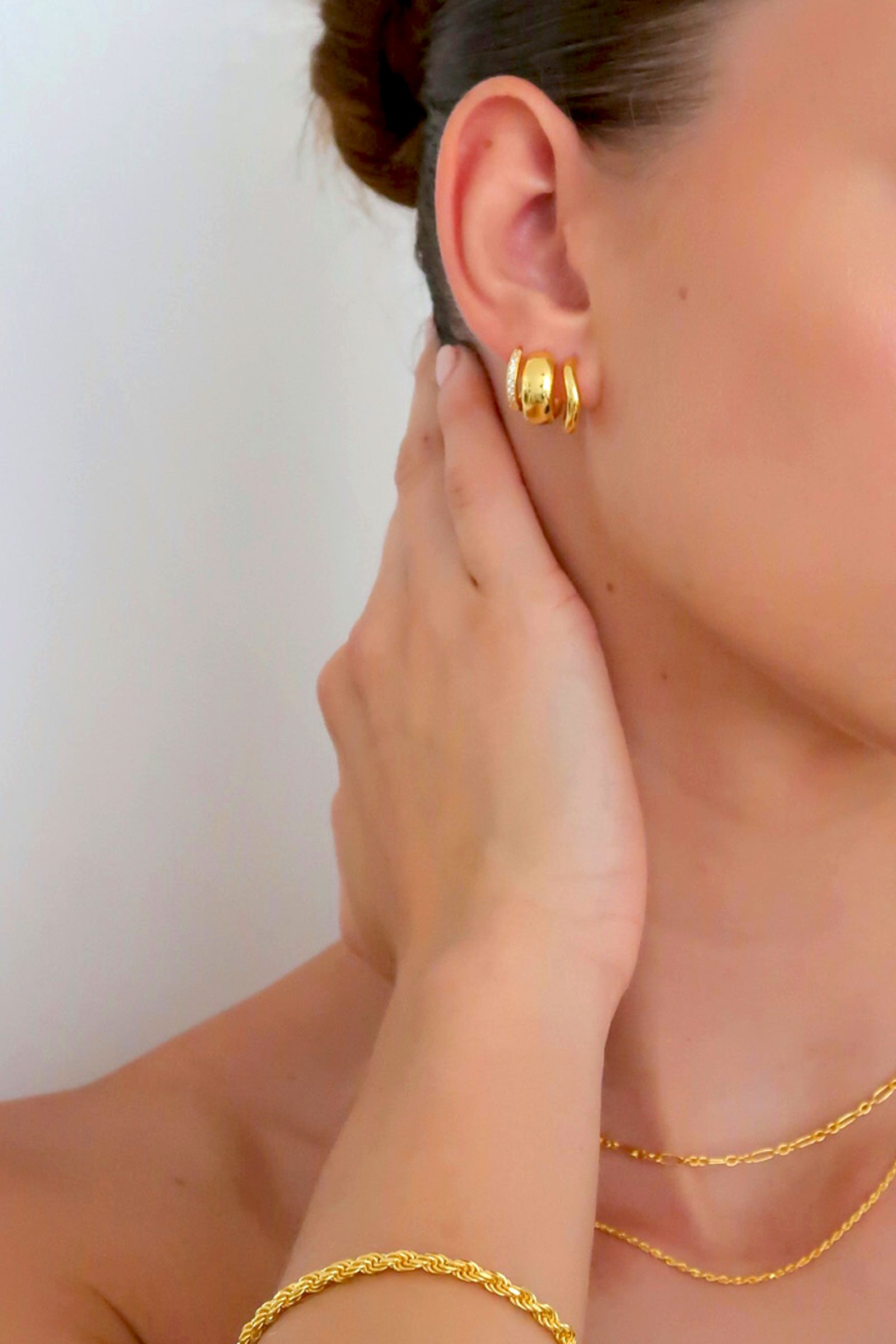 Zirconia Small Hoop Earrings